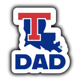 Louisiana Tech Bulldogs Proud Dad Die Cut Decal 2-Pack