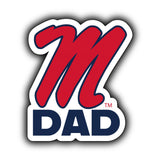 Mississippi Rebels Ole Miss Proud Dad Die Cut Decal 2-Pack