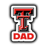 Texas Tech Red Raiders Proud Dad Die Cut Decal 2-Pack