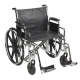 Sentra EC Heavy Duty Wheelchair, Detachable Desk Arms, Swing away Footrests, 24 Seat