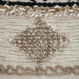 Parkland Collection Guroom Transitional Beige Cotton Wooden Stool