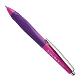 Schneider Haptify Retractable Ballpoint Pen, Pink and Purple Barrel, Blue ink