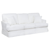 Sunset Trading Ariana Slipcovered Sleeper Sofa | Stain Resistant Performance Fabric | White