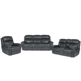 Sunset Trading Luxe Leather 3 Piece Reclining Living Room Set With Power Headrests