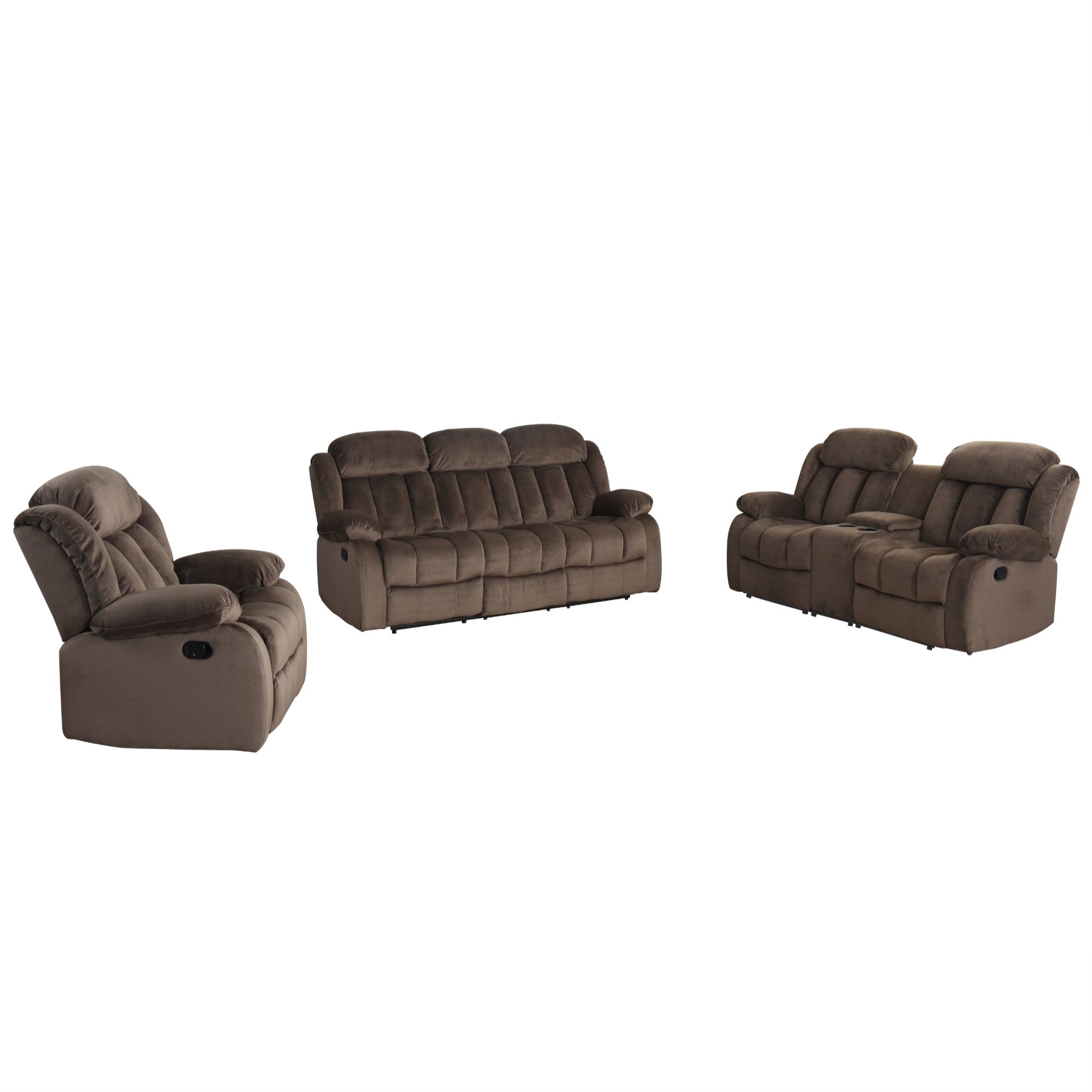 Sunset Trading Teddy Bear 3 Piece Reclining Living Room Set