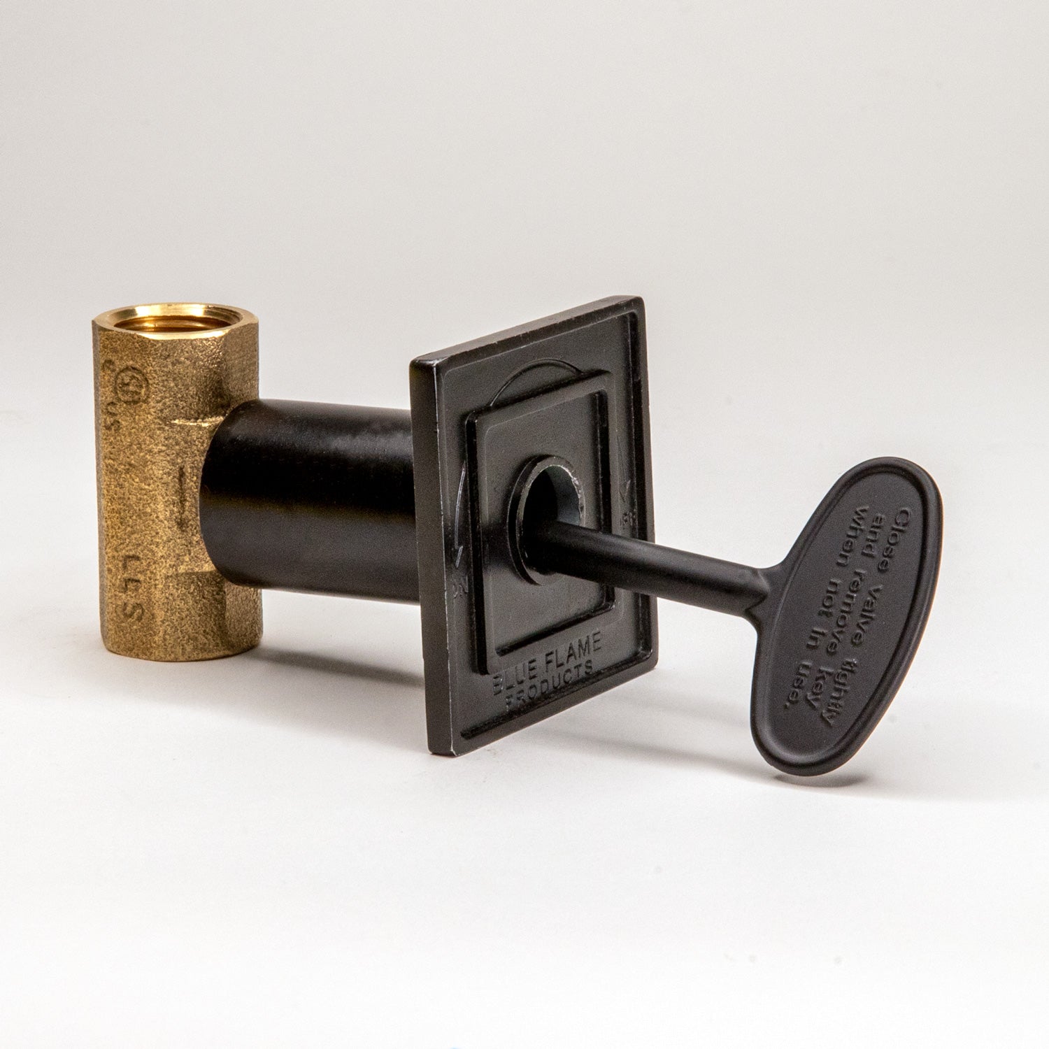 1/2 Multi-Turn Straight Valve Kit W/Square Flangeand 3 Key-Flat Black-82,000 Btu'S