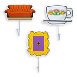 Friends Icons Diecut coat Hanger Wall Hooks Set of 3