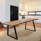 Dining Table 63 X 35 With Rosewood Top And Metal Legs, Seats 4 To 6