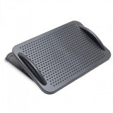 FR-4P Ergonomic Foot Rest with Massage Function, Adjustable 3 Angles, Black Color
