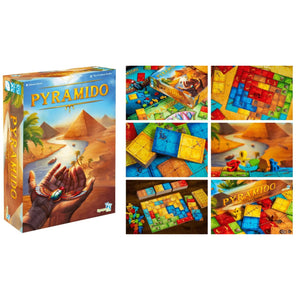 Synapses Games: Pyramido - Tile & Worker Placement Game, Build Your Pyramid Brick By Brick, Family Game Night, For 2-4 Players,