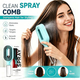 Refillable Spray Hair Comb Anti Static Detangling Brush Eliminate Frizz Tangles Portable Hair Styling Water Spray Brush For All Hair Types