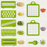 14 in 1 Multifunctional Vegetable Chopper Onion Chopper Handle Food Grate Food Chopper Kitchen Vegetable Slicer Dicer Cut
