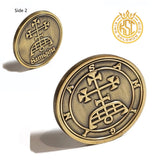 Samigina Demon Sigil Coin - Ars Goetia Marquis Seal