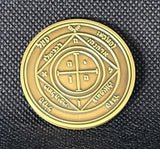 Fifth Pentacle of Saturn Coin - 72 Names of God