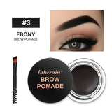 6 Colors Waterproof Eyebrow Tint with Brush Long-Wearing Full-Pigment Smudge-Proof Eyebrow Pomade Natural Wild Brows Makeup
