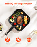 SucceBuy 17 Pcs Nonstick Cookware Set Granite Pots and Pans Set Induction Cookwares Kitchen Cooking Set w/Frying Sauce Saute Pan