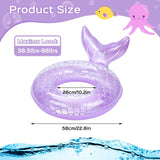 Inflatable Swim Ring, Cute Mermaid Dinosaur Unicorn Mouse Swimming Pool Floats Tube Raft, Water Bathtub Beach Party Toys