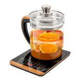 1.8L Electric Glass Tea Kettle - Multifunction Hot Water Boiler with Keep Warm & 6 Temp Settings, BPA-Free glass teapot