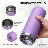 20 Pack 20 oz Skinny Powder Coated Stainless Steel Insulated Slim Tumbler,with Lid and Straw ,for Laser Engrave,DIY Gift