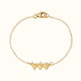 Holy Family Hearts® Bracelet In Polished Brass Tiny Version