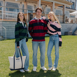 Classic Striped Rugby Shirt in Green and Navy