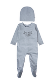 Printed footie - cotton