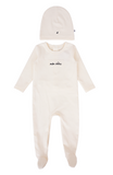 Muslin patch footie - cotton