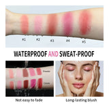 Lakerain Blush Cream Long Lasting High Pigmented Natural Pink Smooth Texture 2 IN 1 Cream & Powder Blusher Korean Makeup