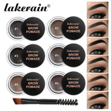 6 Colors Waterproof Eyebrow Tint with Brush Long-Wearing Full-Pigment Smudge-Proof Eyebrow Pomade Natural Wild Brows Makeup