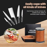 2/5 Angles Rolling Knife Sharpener Kit Straight Edge Roller Knife Sharpening 15 and 20 Degrees Angle Roller Kitchen Accessory