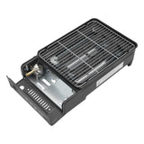 Gas Barbecue Grill, Butane LPG Stove 2.2KW Power, Camping Gas Stove Tabletop with Grilling Nets, Double-row Firepower Tubes