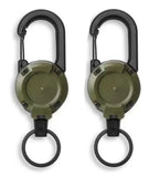 Outdoor Sporty Retractable Key Chain Tool - Heavy Duty Steel Wire Rope, Sturdy Carabiner Buckle & Spring Key Ring