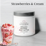 Glimmer Goddess Organic Whipped Body Butter - Strawberries & Cream