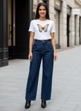 Rainbow Butterfly Premium Crewneck T-shirt