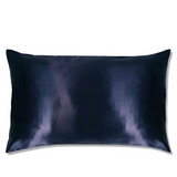 PURE SOL. Beauty Sleep Happy 100% Mulberry Silk Pillow Case - Silver