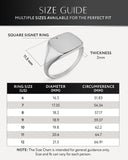 Silver Square Signet Rings (Polished)