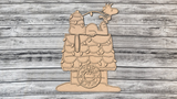 Snoopy Christmas Lights Door Hanger DIY Unfinished Kit
