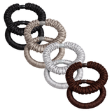 Soft Satin Ruffle Elastics - 4 Set Pack