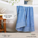 Bamboo Cotton Spa Bath Towel - Viscose from Bamboo + Cotton - Ocean