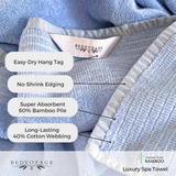 Bamboo Cotton Spa Bath Towel - Viscose from Bamboo + Cotton - Ocean