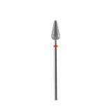 DIAMOND NAIL DRILL BIT, "ROUNDED PEAR", RED, HEAD DIAMETER 5/12MM (FA101R050/12) - STALEKS