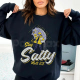 Stay Salty Anti ICE Crewneck | Protest Sweatshirt | Pro Democracy Top | Human Rights Activist Jumper | Social Justice Graphic Pullover | Immigration Reform Support Shirt | Resistance Apparel