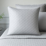 Bamboo Quilted Sham - 100% Viscose from Bamboo - 1pc - Euro - Stone