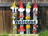 3D Happy Summer Gnome Porch Leaner DIY Unfinished Kit