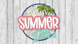 Summer Vibes Tropical Pattern Door Hanger - DIY Unfinished Kit - Lvl 2