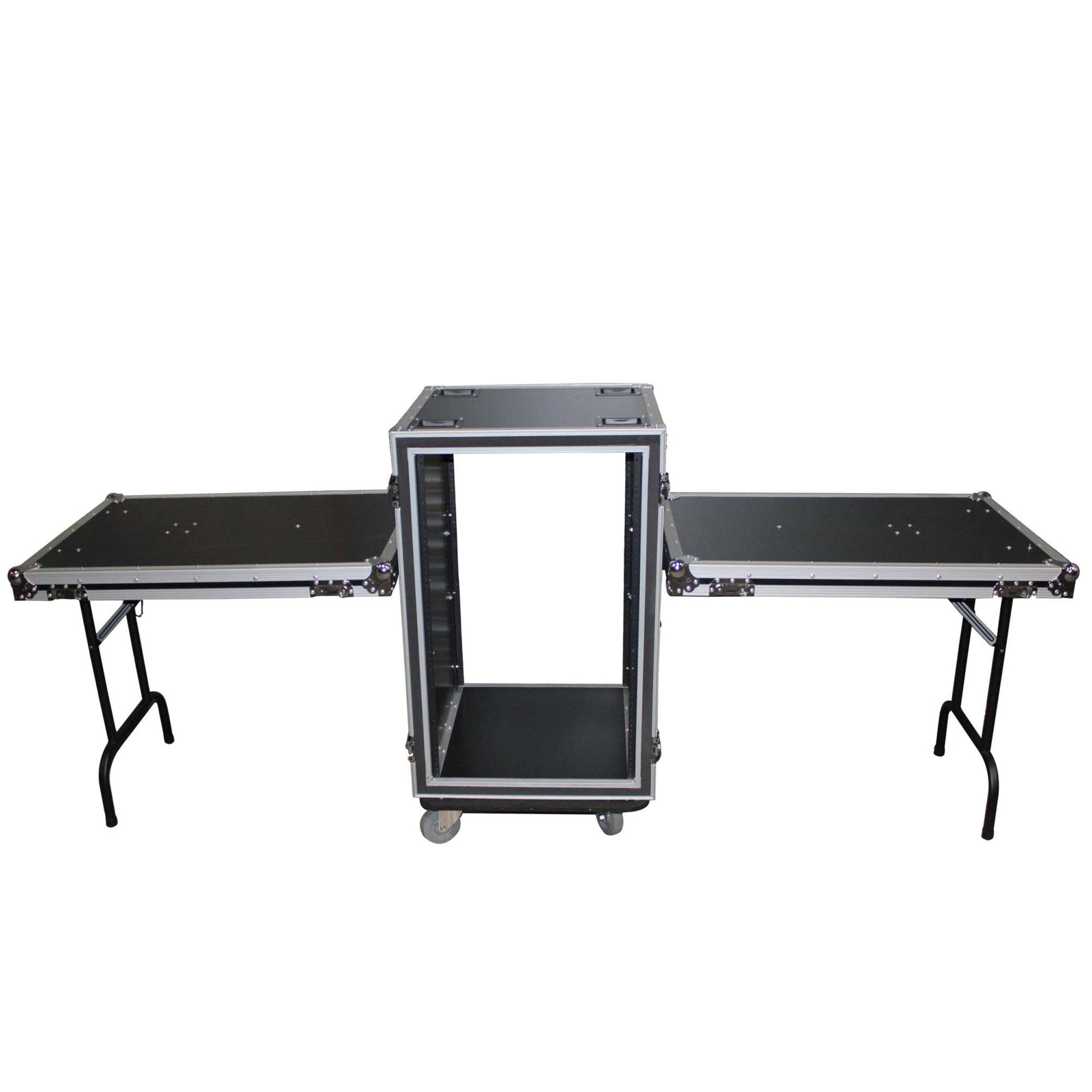 14U Space Shockproof Amp Rack Ata Flight Case 20'' Depth
