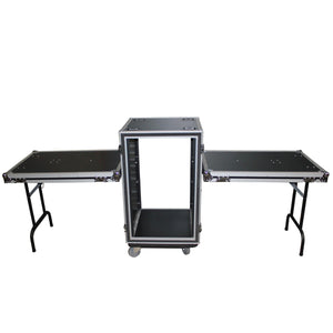 14U Space Shockproof Amp Rack Ata Flight Case 20'' Depth