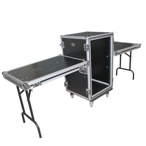14U Space Shockproof Amp Rack Ata Flight Case 20'' Depth