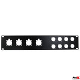 Prox T-P2-4X8 2 Unit Unloaded Patch Panel For 8 Xlr And 4 Nl4 Speak Twist Or Nac3 Power Connection