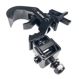 Prox T-Qfc12X4 Set Of (4) Quick 90 Folding Moving Head Clamp Adapters With T-C12 Truss Clamp 2 In. Diameter Black Finish - Max L